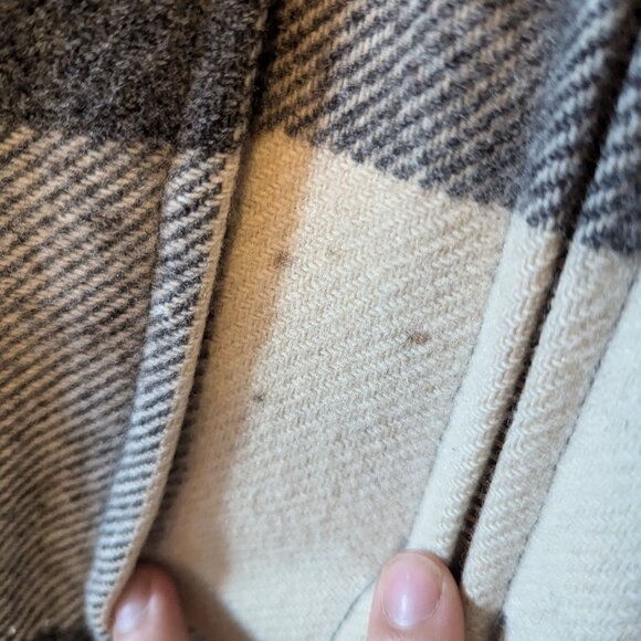 WOOLRICH - Grey plaid coat - Sz M - Picture 13 of 15